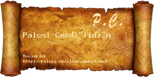 Palcsi Cecílián névjegykártya